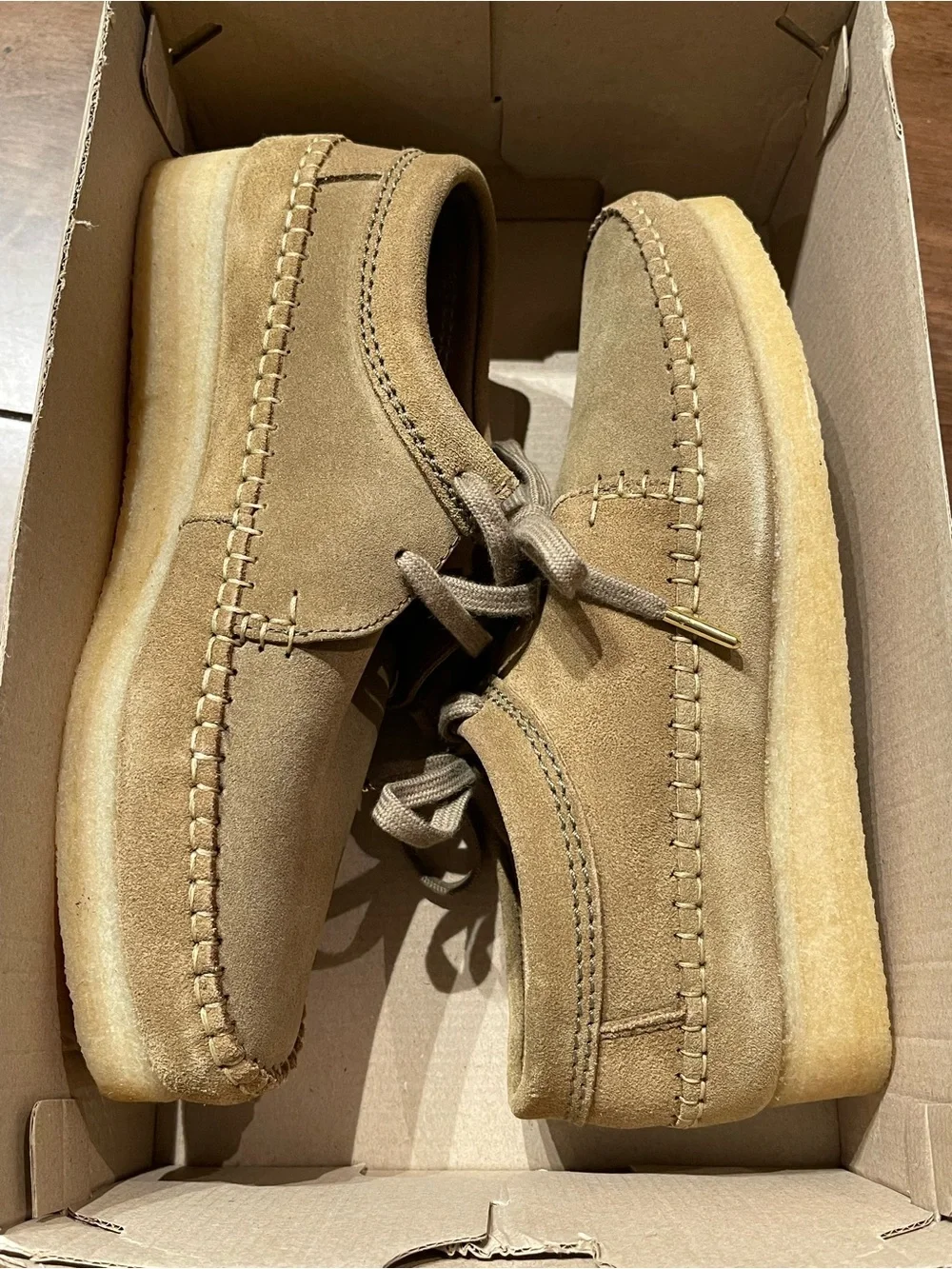 Clarks suede upper